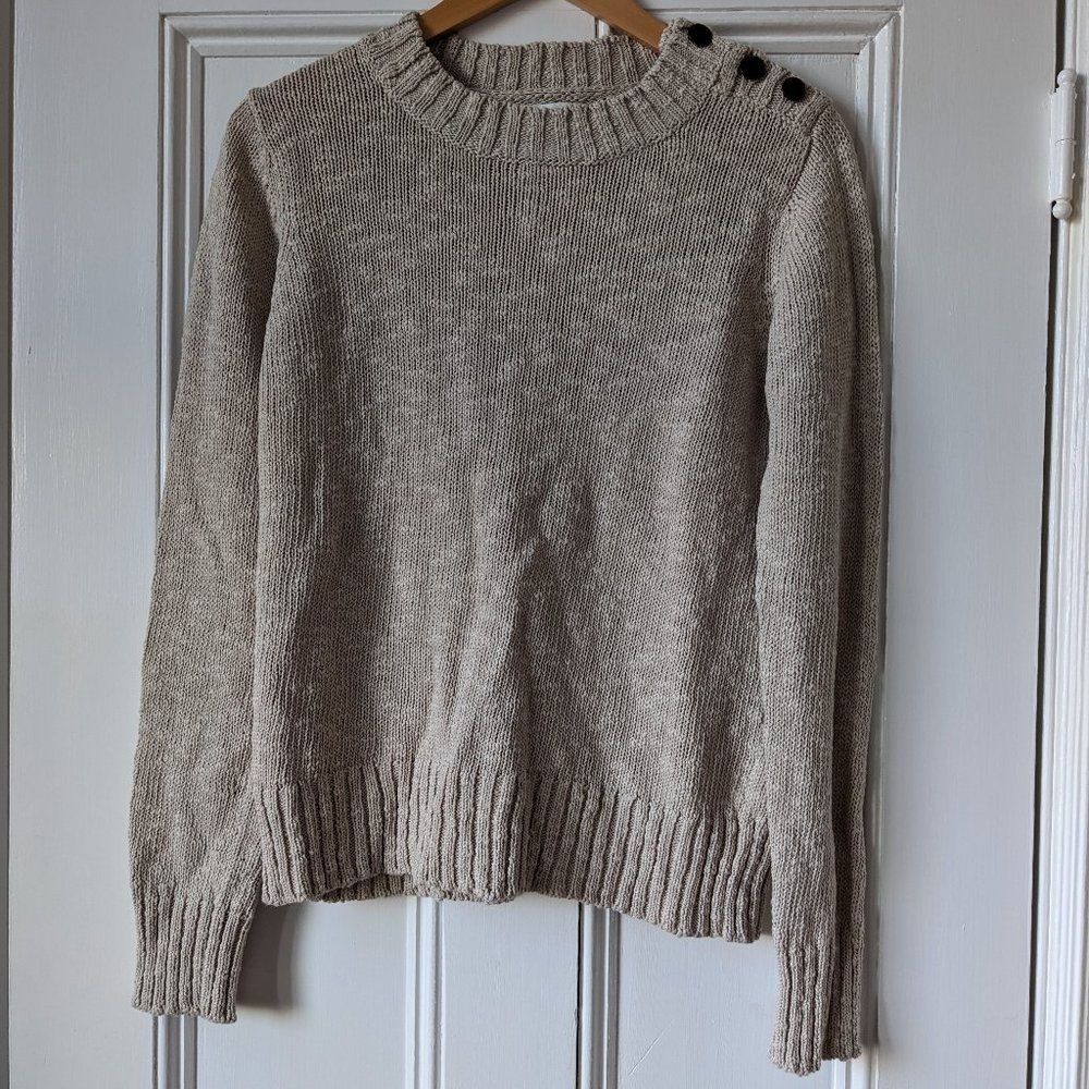 TOAST Cotton linen slub jumper sweater